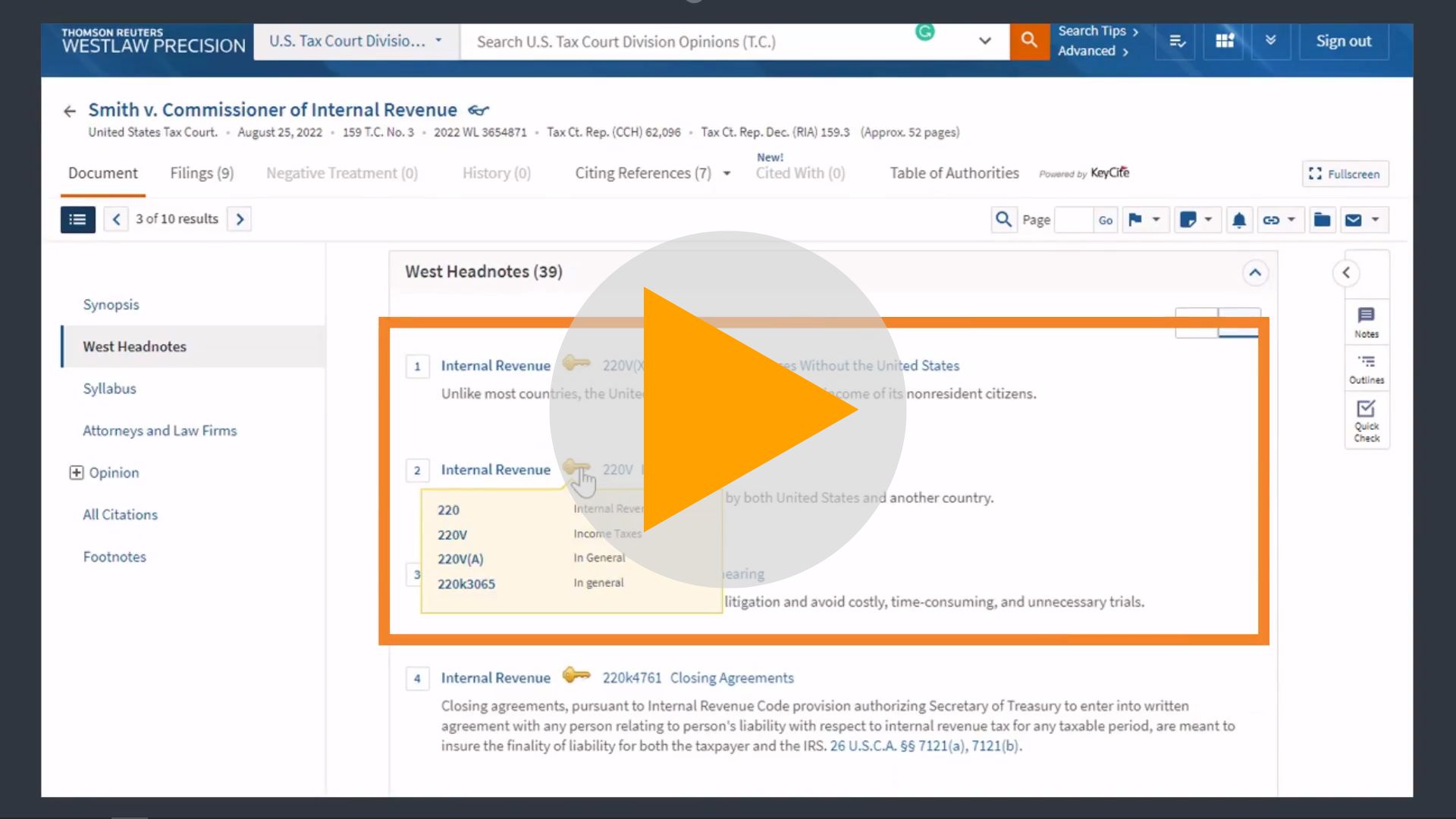 Video Lesson: Basics of Using Cases on Westlaw