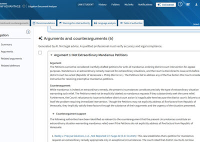 Get counterarguments & their authority